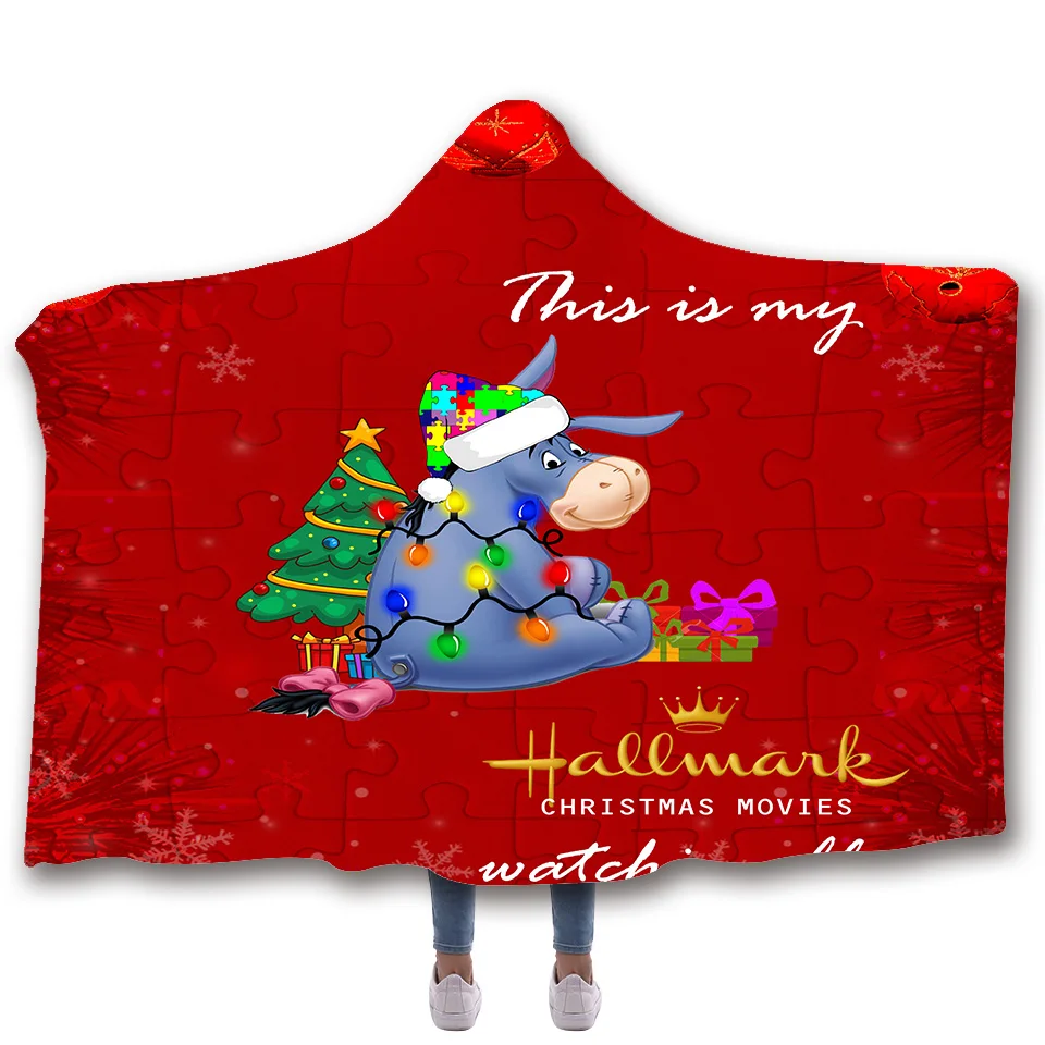 Рождественское Флисовое одеяло с капюшоном SOFTBATFY Прямая поставка|Одеяла| |