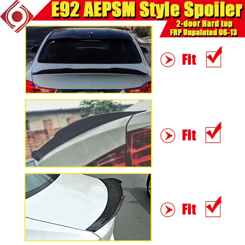 E92 2 DR Твердый Топ PSM Стиль FRP неокрашенные представление спойлер крыло для BMW 3