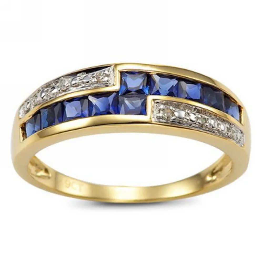 Женское кольцо с фианитом SuoHuan Золотое размер 6 10|gold filled rings|fashion rings for womenrings women |