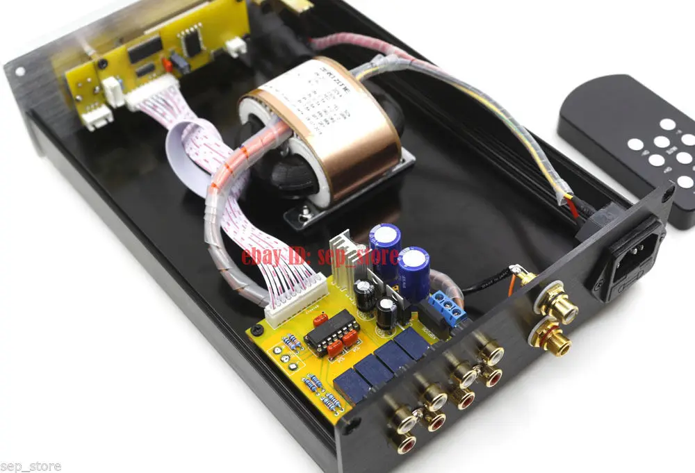 Готовый HIFI PGA2311 пульт дистанционного управления громкостью предусилитель 4 входа