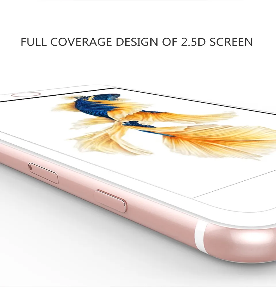 Закаленное стекло для iphone 7 plus Защитная пленка экрана силиконовый край 3D полное