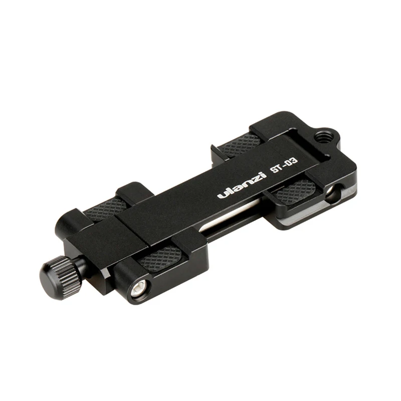 Black Ulanzi ST-03 телефон штатив крепление зажим держатель смартфона адаптер с холодным башмаком для iPhone X 7 Sumsung Xiaomi BY-MM1 светодиодный светильник - Цвет: Black