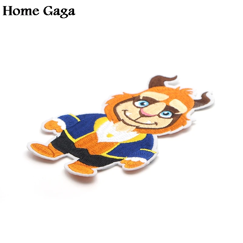 Homegaga нашивки "Красавица и Чудовище" Сделай сам вышитые значки железные для шитья одежды аппликация аксессуары наклейка D1830