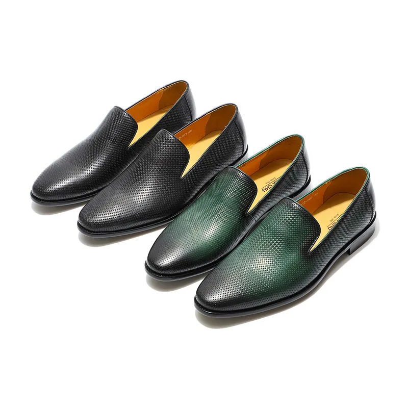 Brand High Quality Men Loafers Shoes Casual Business Leather for Slip On Pointed Toe Dress Wedding Party | Обувь