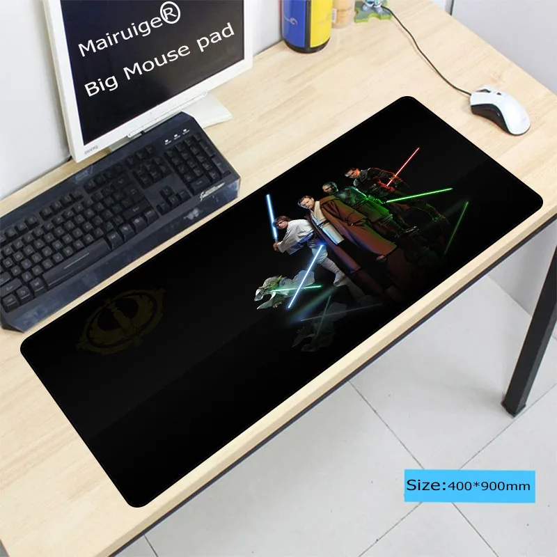 Mairuige 900x400x3 мм Звездные Войны Силы развязаны большой коврик для мыши большой супер скорость блокировки края коврик для мыши ноутбук клавиатура Коврик