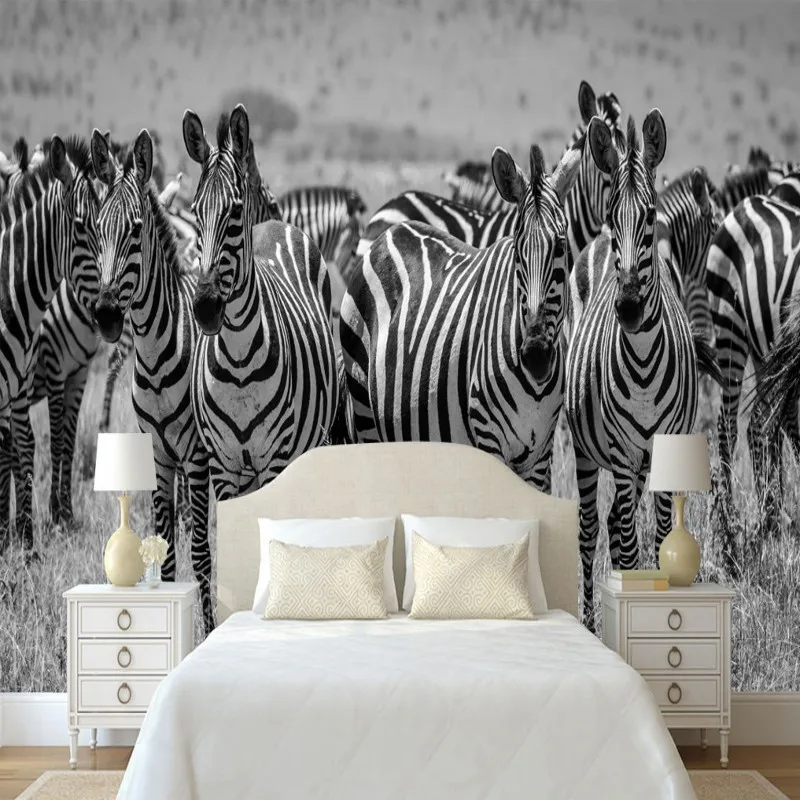 Фотообои современные минималистичные обои в стиле ретро черно белые с