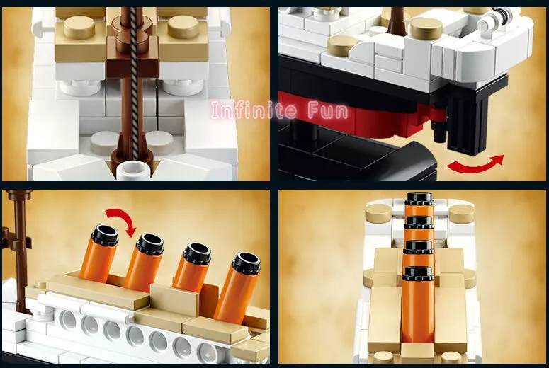 Sluban Building Конструкторы игрушка Титаник shiptitanic Лодка 3D модель Educational в подарок для