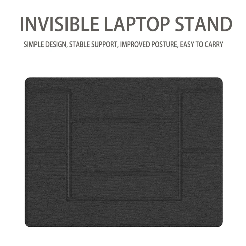 Fold Portable Laptop Stand View Angle/Height Adjustable Pad Adhesive Bracket Invisible Magnetic Holder for Ipad Macbook Notebook