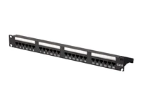 24 port cat6 unshielded wallmount or rackmount patch panel compatible with cat 3455e6 cabling