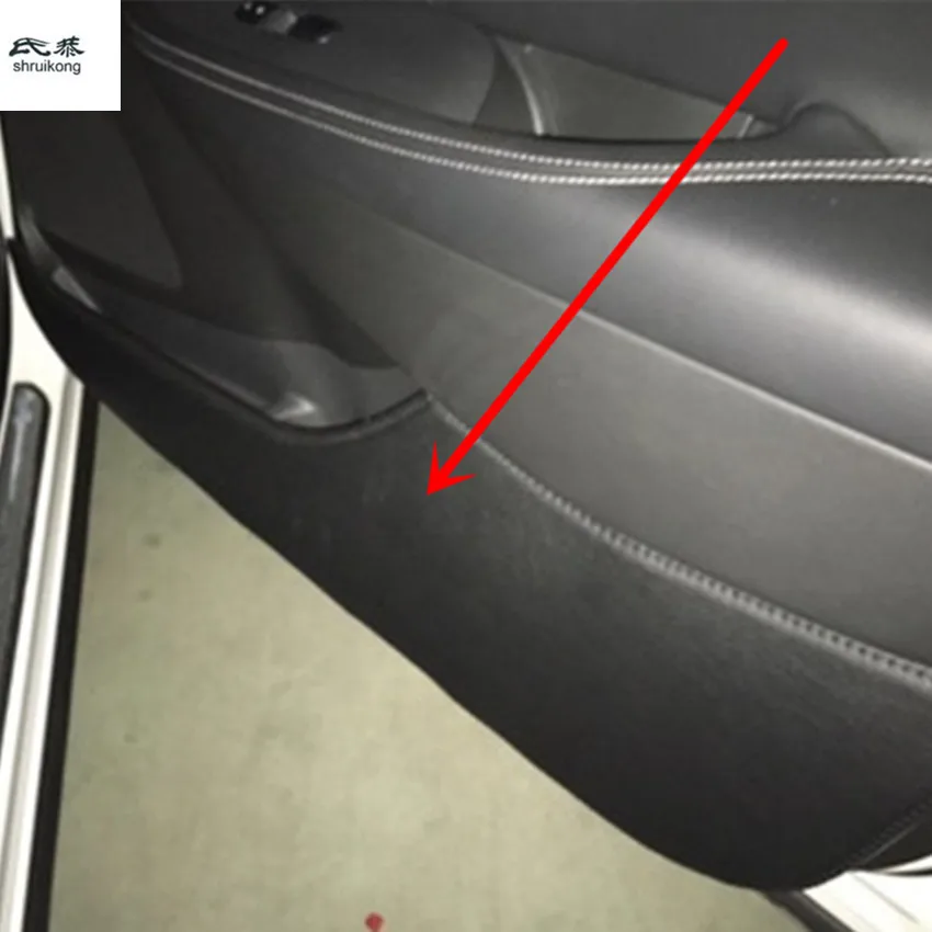 

4pcs/lot PU leather car stickers car accessories door protection kick cover for 2015-2017 Nissan Murano