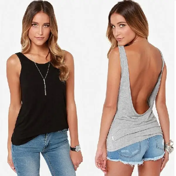 2019 Летняя Повседневная футболка без рукавов сексуальный жилет с глубоким V