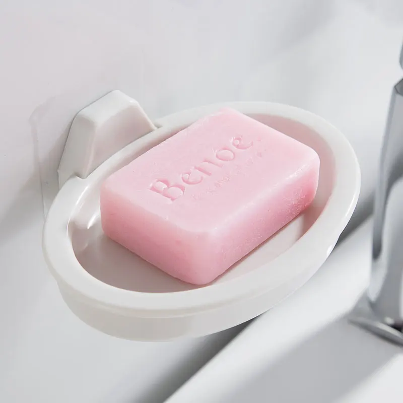 Oval drain soap box Sucker wall hanging Creative bathroom home free punching lo1016407 | Обустройство дома