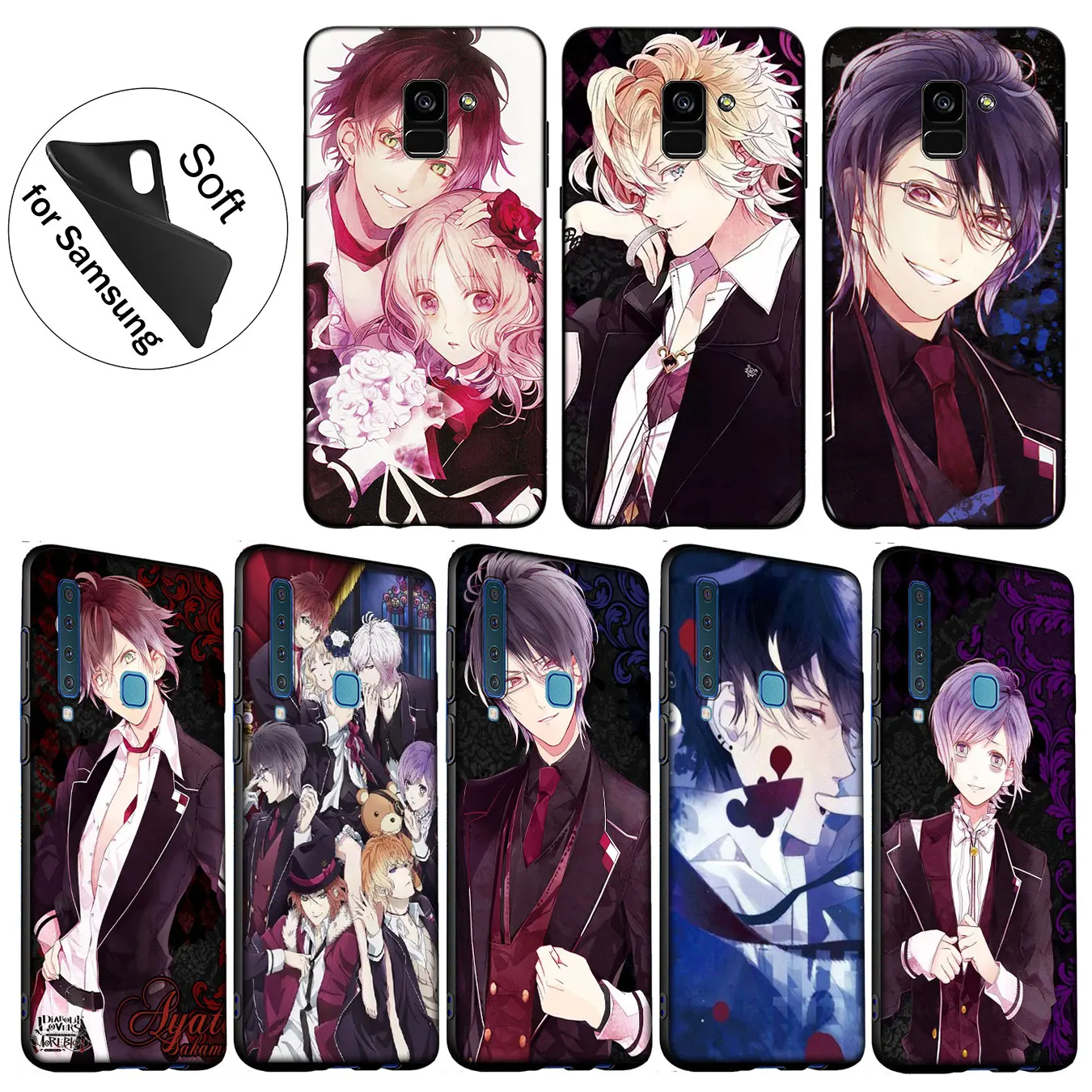 IYICAO Diabolik Lovers японский аниме Мягкий силиконовый чехол для Samsung Galaxy A6 Plus A9 A8 A7 2018 A3 A5