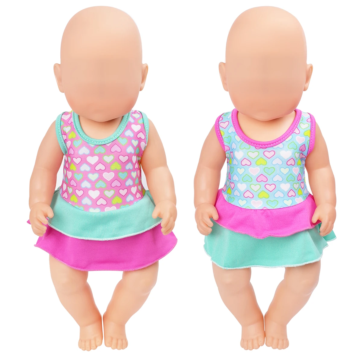 PellyBaby кукольные купальники с узором в виде сердца размер 43 см детские куклы для