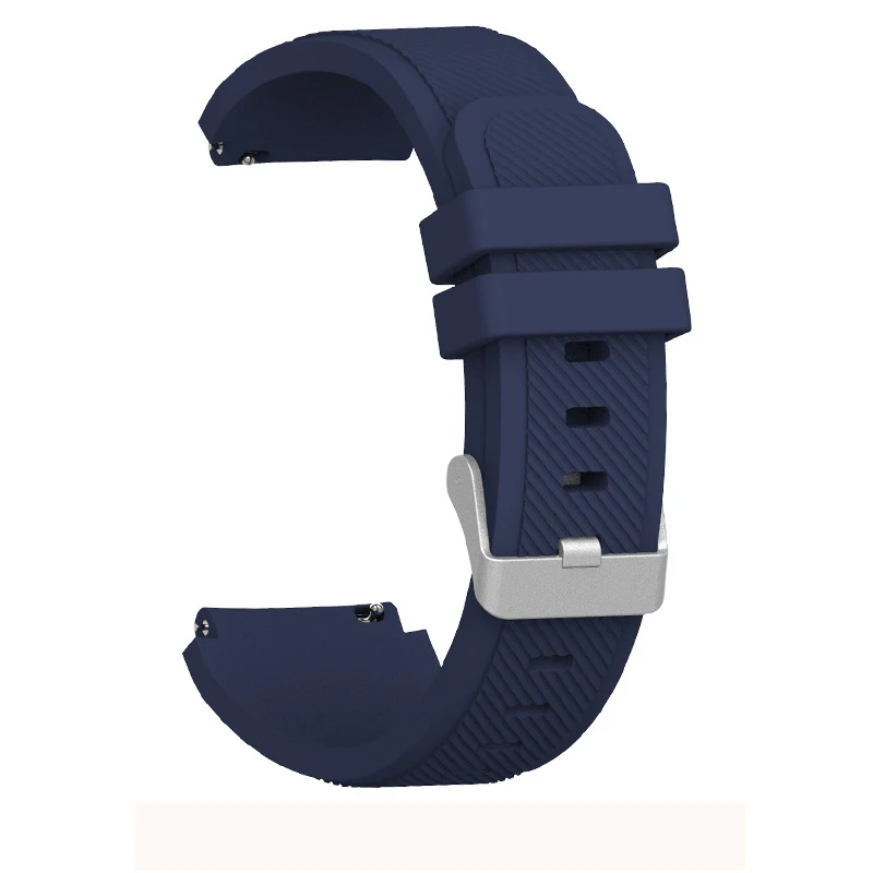 Blue 22 мм силикон браслетный ремешок для часов для Ticwatch Pro моющийся ремешок для Ticwatch Pro ремешок для samsung gear S3 huawei GT - Цвет: Blue