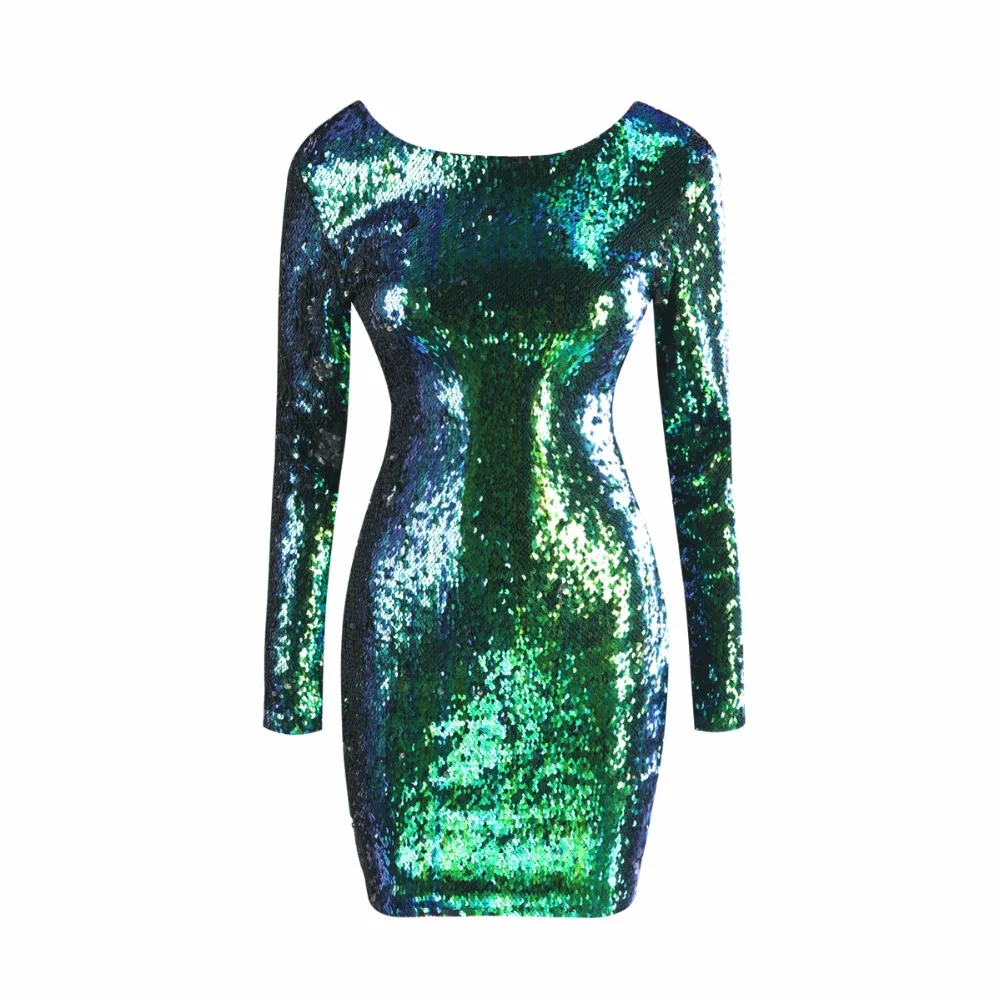 Darcydebie New women Club Straight Solid Full Sequined Above Knee Mini Regular Natural O neck Summer Dresses | Женская одежда