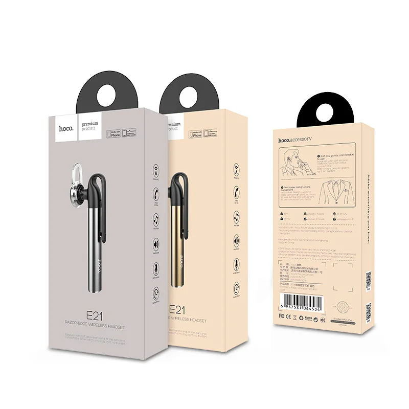 HOCO Best Бизнес Hands free беспроводные Bluetooth наушники с шумоподавлением микрофоном в