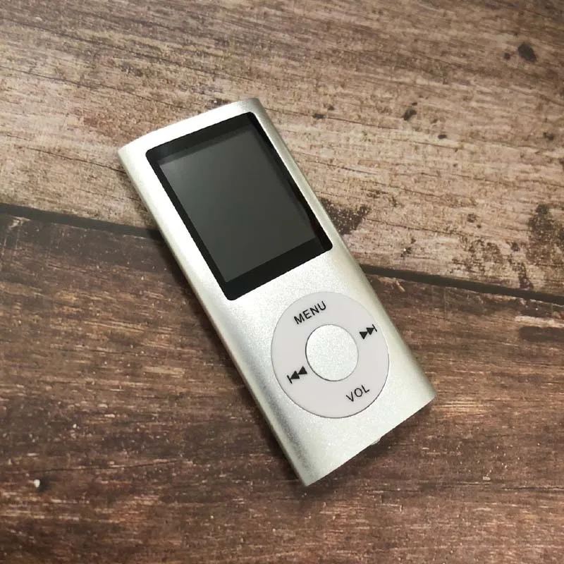 Серебристый MPLSBO Mp3 музыкальный плеер FM радио динамик Mp3 спортивный плеер цифровой светодиодный ЖК-экран Поддержка SD/TF карты Walkman с наушниками - Цвет: Серебристый