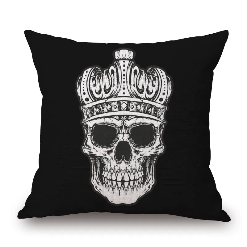 Оптовая продажа свадебный подарок наволочка 45X45 см индивидуальная с черепом и