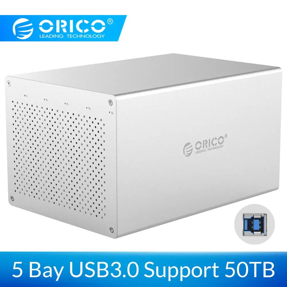ORICO 5 Bay 3 дюйма SATA для USB 0 HDD корпус Поддержка Гбит/с 10 ТБ жесткий диск Док станция
