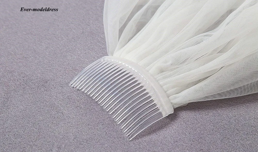

Ever-modeldress 2022 Long Bridal Veils With Comb 3M Length One Layer White/Ivory Wedding Veils Head Veil Wedding Accessories