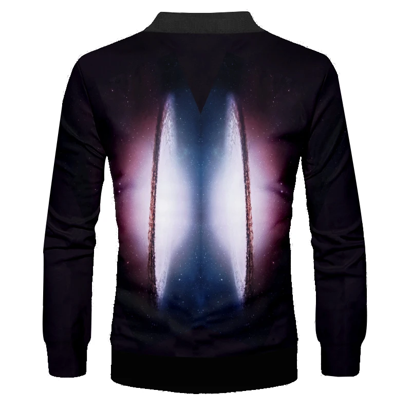 OGKB мужские повседневные куртки Новая мода прин космическая планета 3d куртка