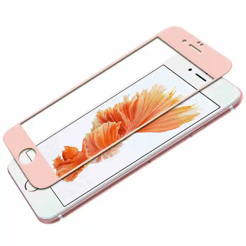 Гладкое закаленное стекло из углеродного волокна с 3D изогнутыми краями для iPhone 6