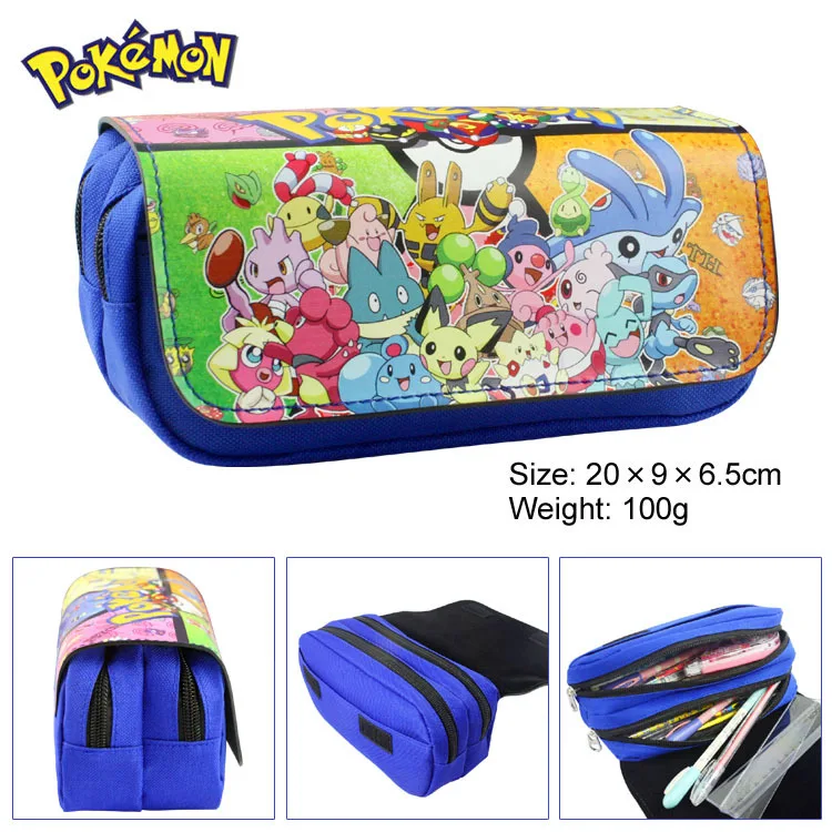 MC878451 Kawaii Пикачу из Pokemon Go Poke Ball Unicorn детский подростковый джинсовый пенал коробка ручка сумка для косметики макияжа изменить кошелек сумка - Цвет: MC878451