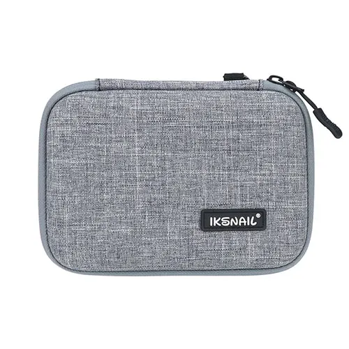 Grey IKSNAIL портативные цифровые кабели USB сумки для хранения power bank сумка жесткий чехол для электроники аксессуары для наушников сумка с жестким диском - Цвет: Grey