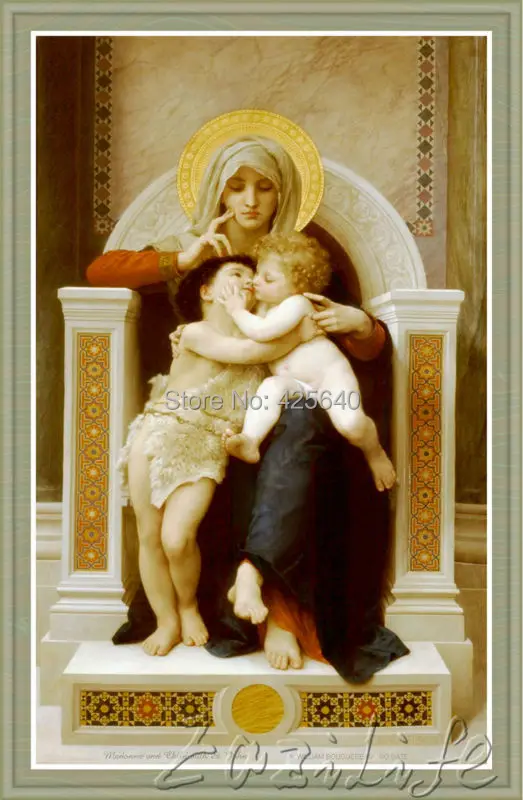 Домашний декор Иисус Христос Мадонна и ребенок с ST. Художественный Декор Джон арт