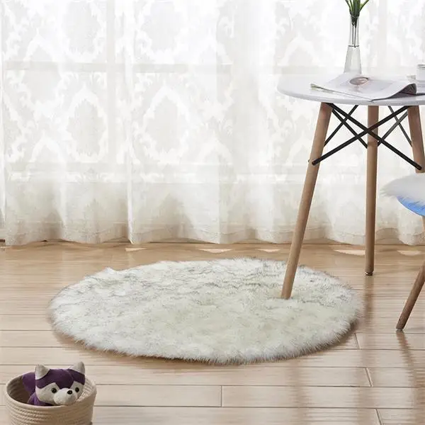 white and grey 50 см белый пушистый длинный шерстяной искусственный мех Настольный коврик Детский реквизит для ребенка одеяло-Ростомер детский игровой коврик покрытие для пола - Цвет: white and grey
