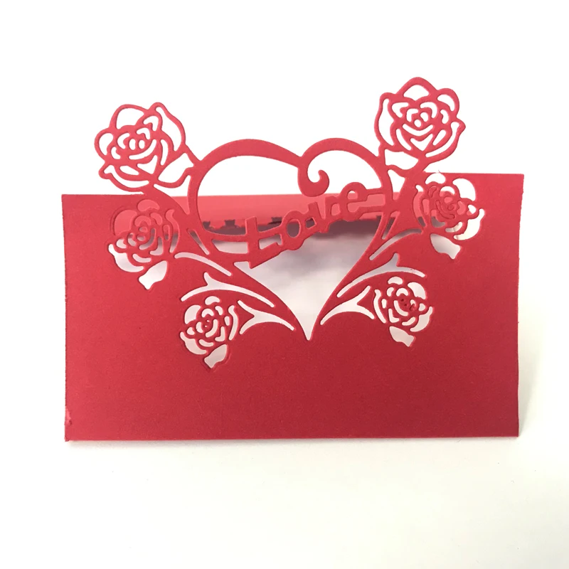 WYSE Love Heart металлические режущие штампы с розами для скрапбукинга