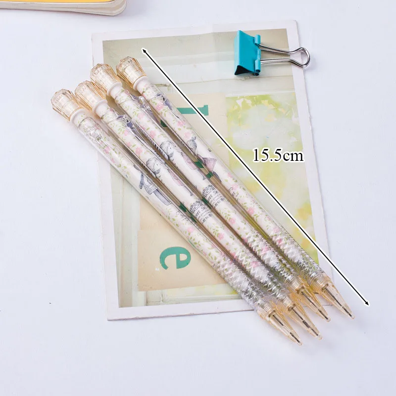 4 pcs/lot Kawaii 0.5mm/0.7mm Plastic Mechanical Pencil Cute Automatic Pens For Kids School Supplies Student 3512 |