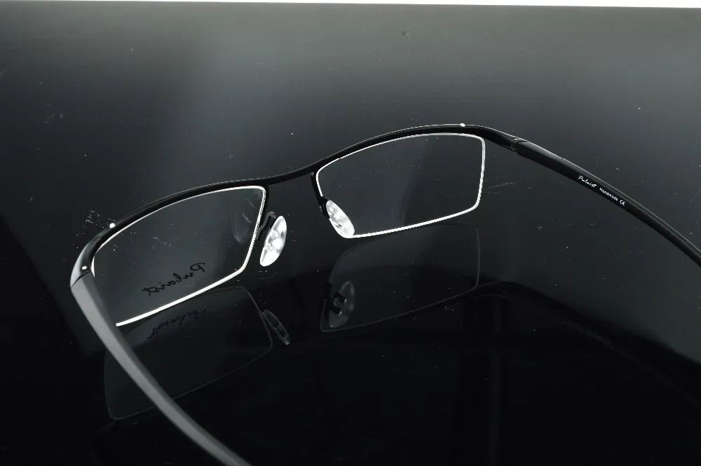 Мужские титановые очки для чтения HALFRIM роскошные черные дизайнерские Брендовые 1