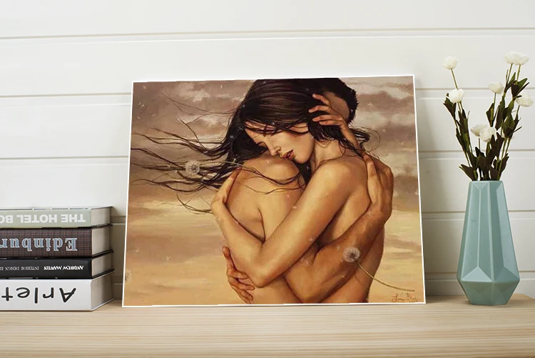 Краска по номерам, посылка, акриловая, 40x50, Обнаженная, для влюбленных, картина, картины на холсте, цветное искусство на стену, для декора гостиной, одна штука