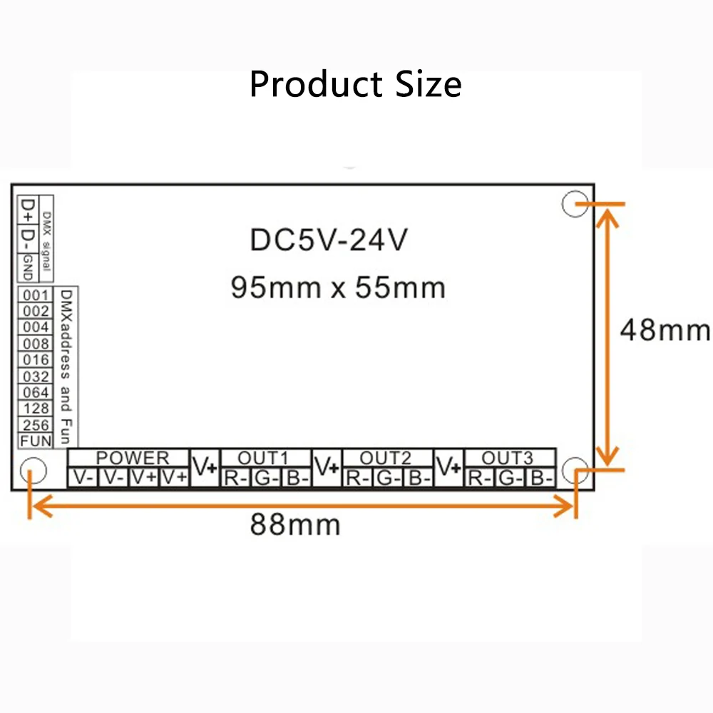 Новый 9CH DMX512 постоянное напряжение общий анодный контроллер светодиодный