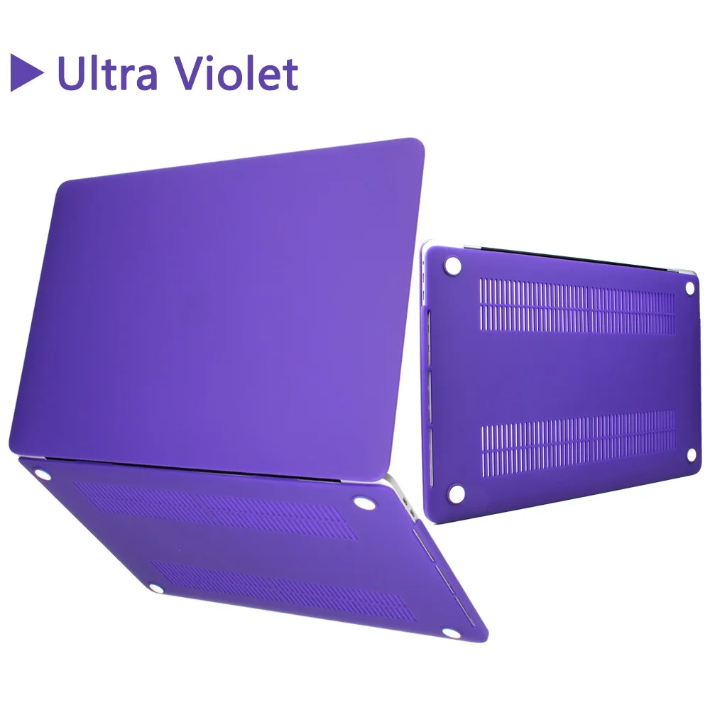 Ultra Violet Матовый Жесткий чехол для нового MacBook Pro Air 11 12 13 15 дюймов с retina& Touch Bar A1932 A1706 A1707 Pro 1" 15" Чехол - Цвет: Ultra Violet