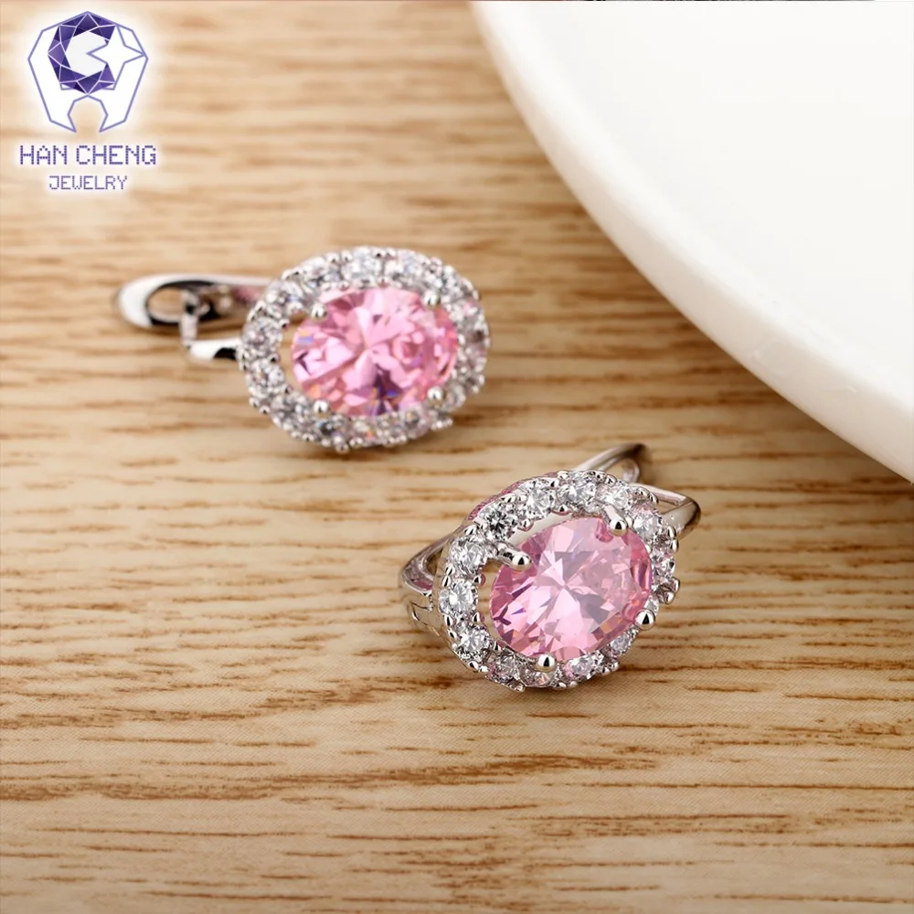 HanCheng новые модные роскошные Медь Посеребренные ногтей Циркон CZ камень