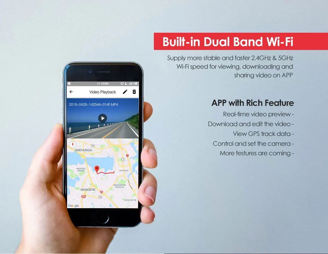 Viofo A129 Duo IR Передняя и внутренняя два видеорегистратора Автомобильная камера 5 ГГц Wi-Fi Full HD 1080P буферный режим парковки для Uber Lyft такси