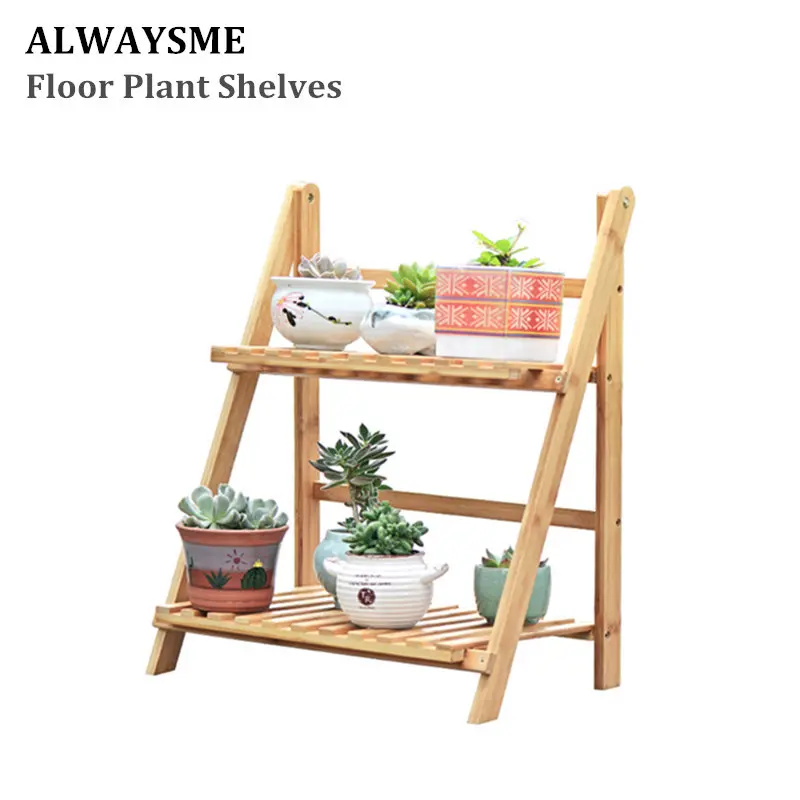 ALWAYSME BambooWooden напольная подставка для растений, цветов, стеллажи, подставка для цветов, стеллаж для хранения, уличный держатель для сада
