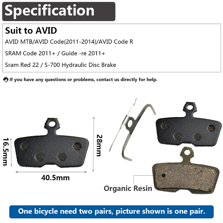 4 пары велосипедных дисковых тормозных колодок для AVID MTB AVID Код R SRAM код 2011+ Guide-re 2011+ Sram Красный 22 S-700 Запчасти для велосипедов