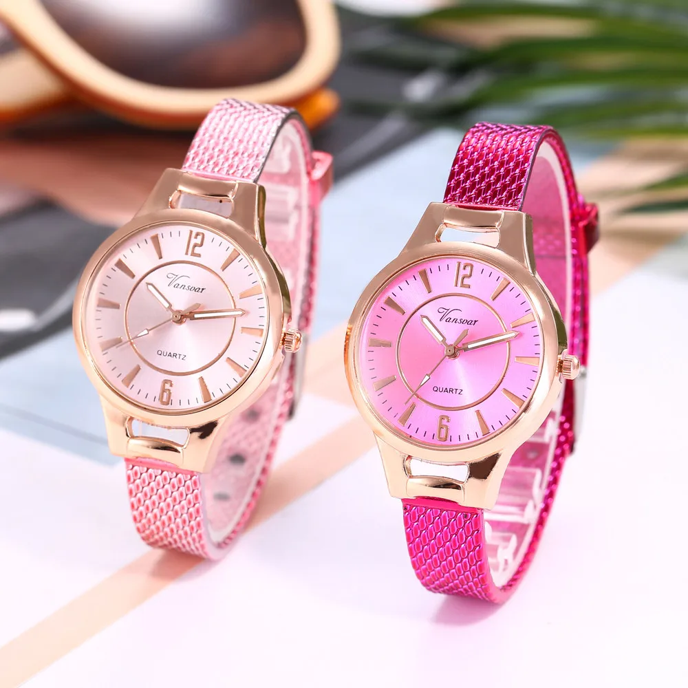 Vansvar Reloj hombre кварцевые наручные часы для женщин браслет Аналоговый модный