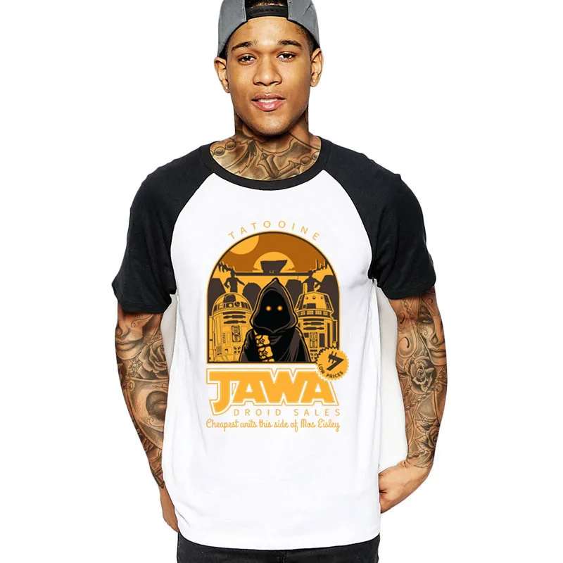 2018 хип хоп Jawa Droid продажи Звездные войны Мужская футболка camisetas Парк Юрского