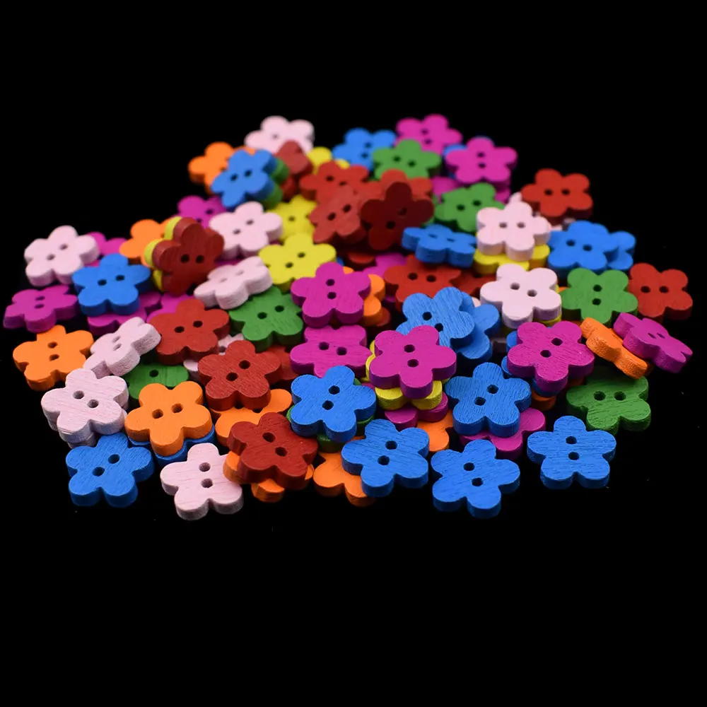 Деревянные пуговицы для рукоделия шитья скрапбукинга одежды аксессуары 11 мм |