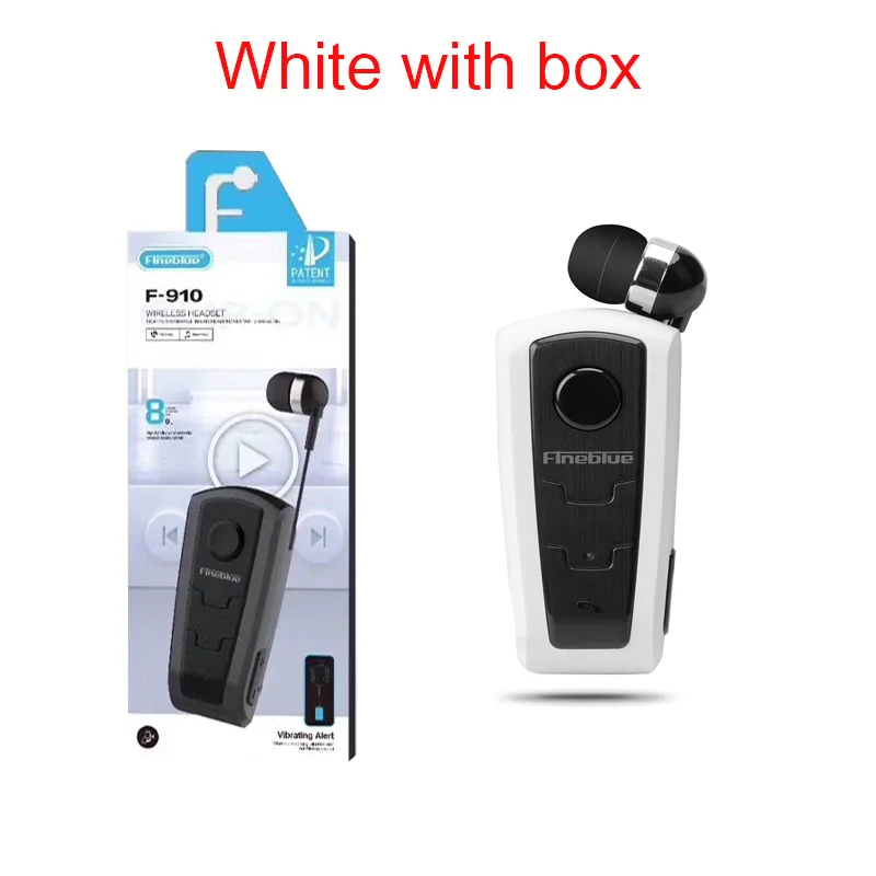 White with box Fineblue F910 наушники беспроводной драйвер Auriculares Bluetooth наушники вибрации износа клип стерео спортивная Гарнитура для вождения - Цвет: White with box