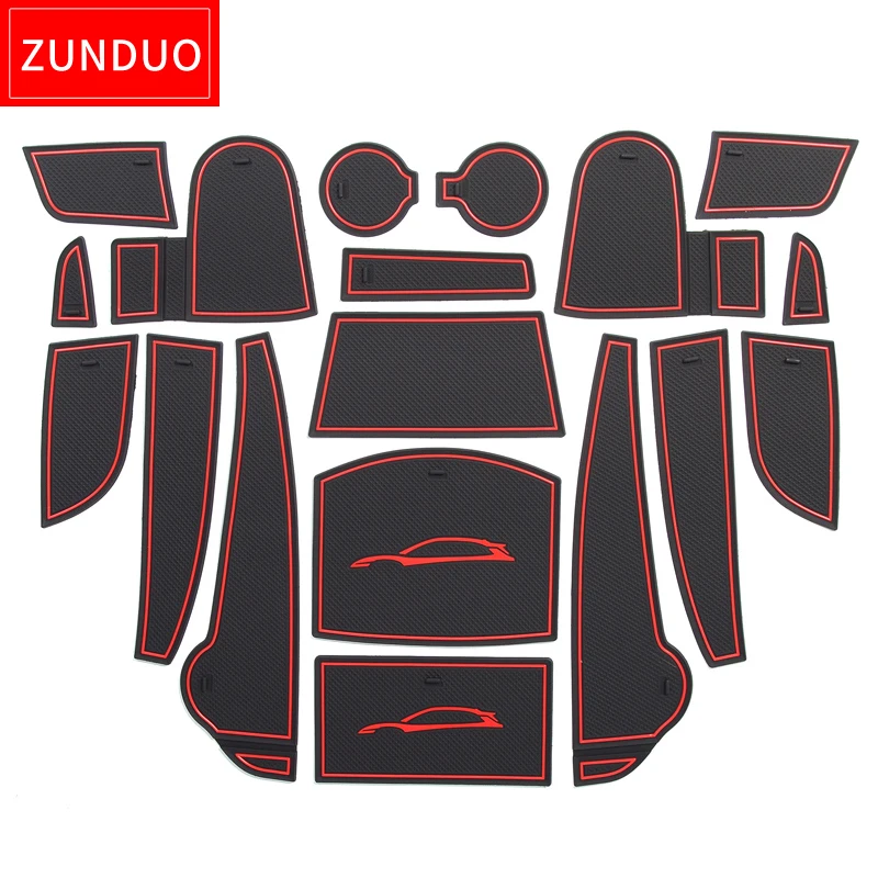 ZUNDUO анти-скольжения ворота Слот чашка площадку для Hyundai Kona 2017 2018 Kauai Non-Slip Салонные