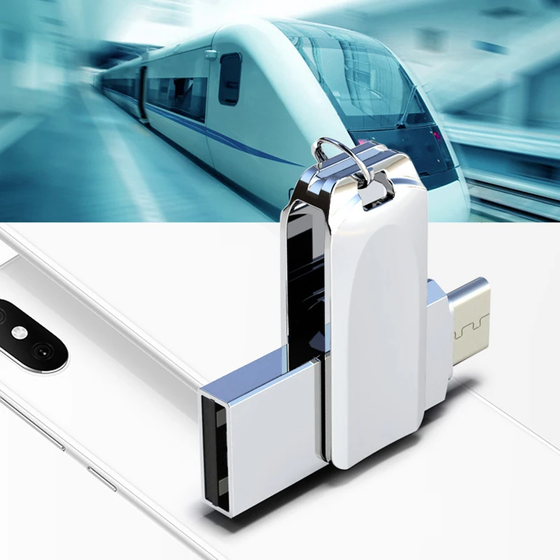 Флешка OTG Type-C с поворотом на 360 градусов 32 ГБ 16 128 USB флеш-накопитель для смартфона