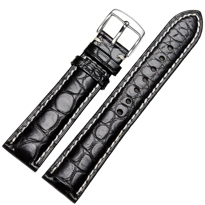 Ремешок для часов из натуральной кожи аллигатора мужчин и женщин аксессуары 16 мм