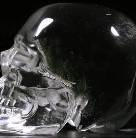 Кварцевый камень резной хрустальный череп Реалистичный исцеляющий | Дом и сад