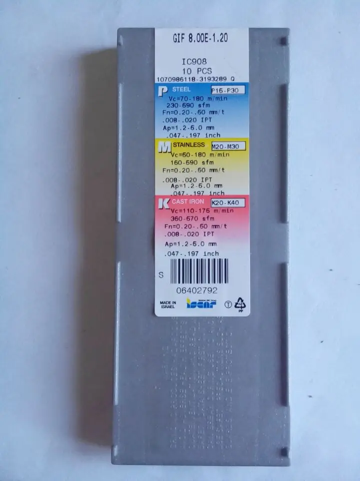 10 шт карбидная вставка GIF8.00E 1.20 IC908|insert|insert carbide |